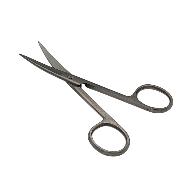 Ножиці операційні, вертикально-зігнуті, гострокінцеві, 115 мм